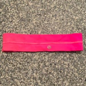 Lululemon hot pink bright neon headband